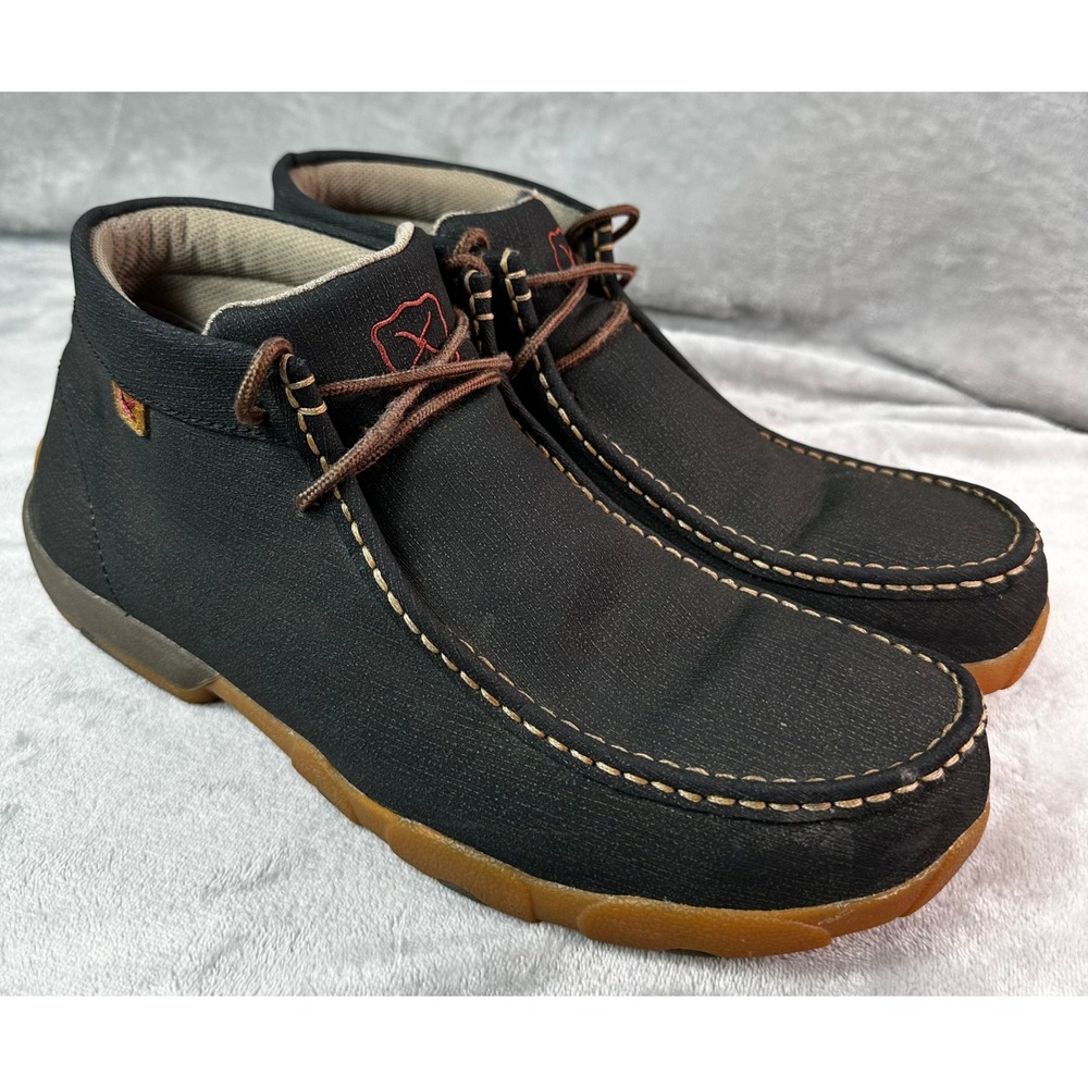 Twisted X Steel Toe Work Boots Mens 13 Black Driving Moc Chukka